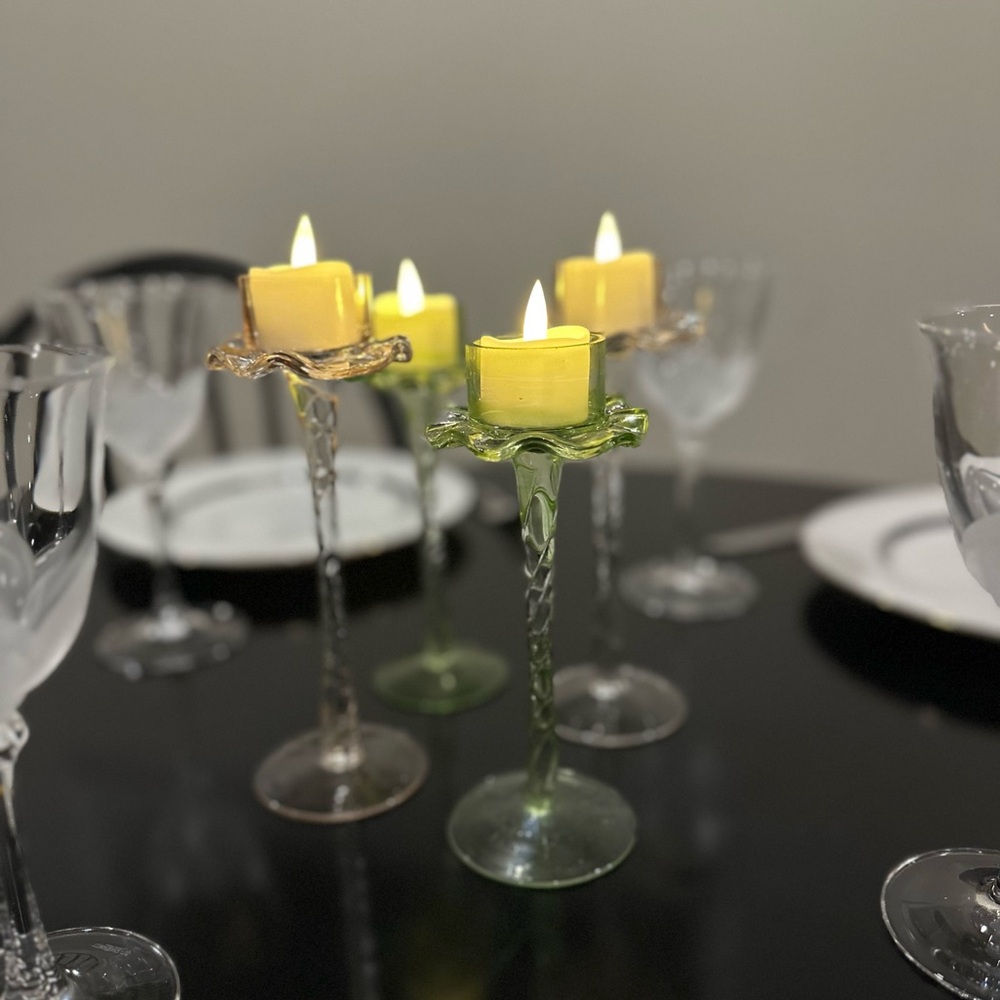 Glass Candle Holders